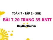 Bài 7.20 trang 35 Toán 7 Tập 2 Kết nối tri thức: Chuyển đổi giữa độ C và độ F